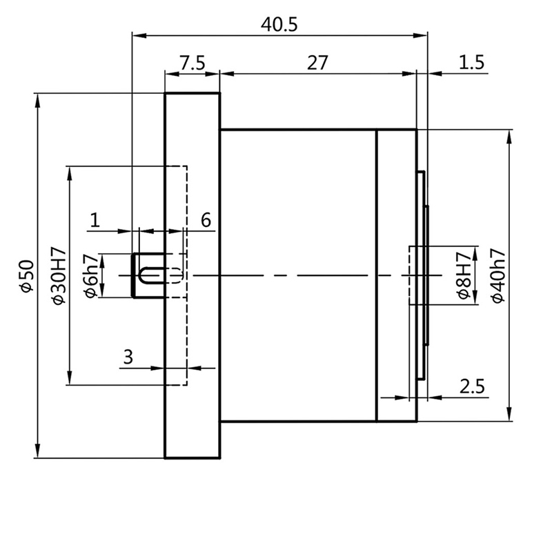 Reductor de engranajes circulares de salida de brida WF07