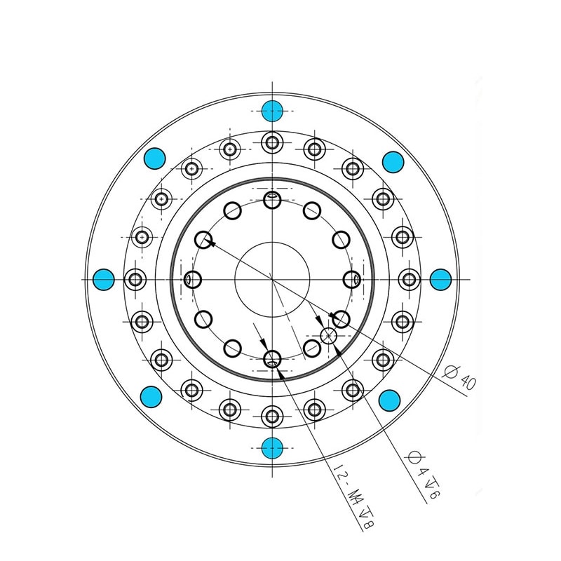 Reductor de engranaje circular planetario hueco WFH17