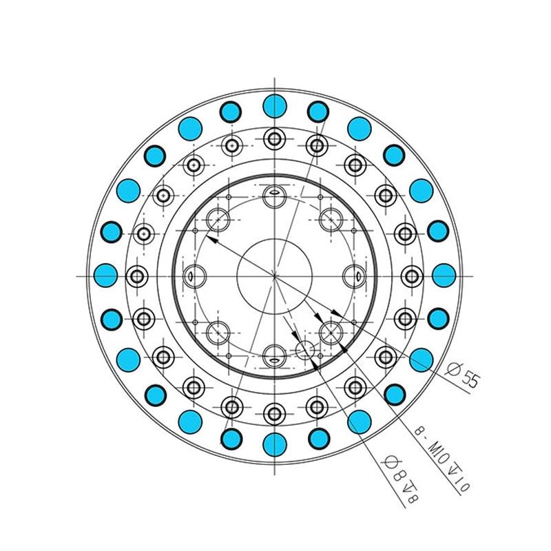 Reductor de engranaje circular planetario hueco WFH32